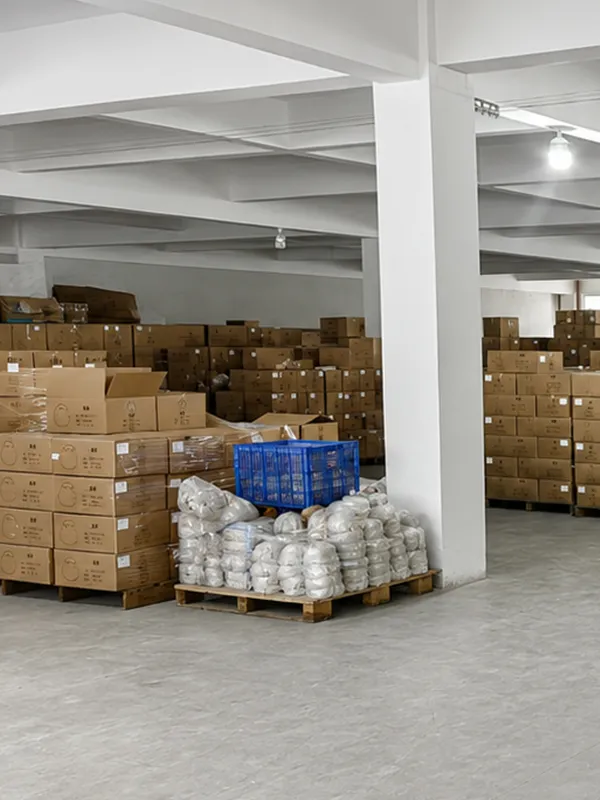 Finished lighting goods prepared for final shipment