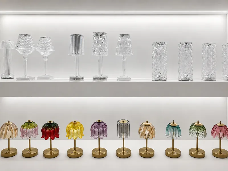 Cordless rechargeable table lamp collection