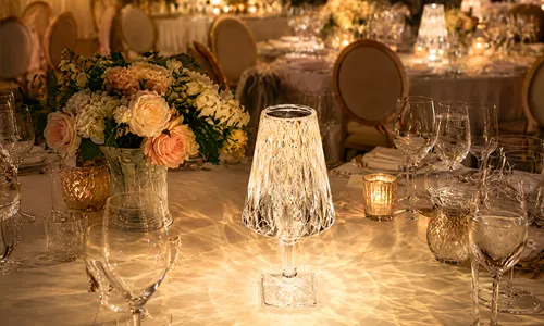 Decorative lighting application with custom metal hardware