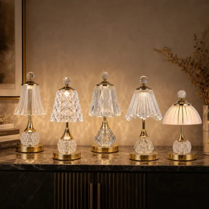 Cordless Crystal Table Lamp