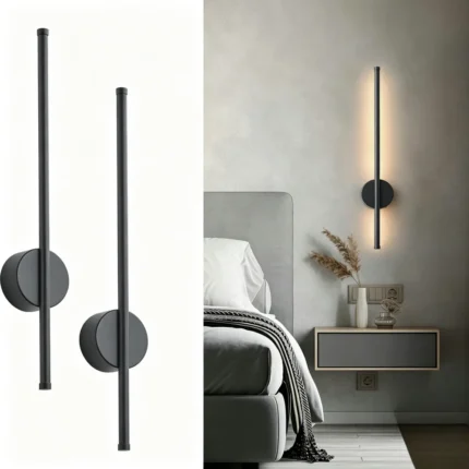 Long Strip Magnetic Suction Wall Lamp LED Remote Control 3color Light USB Wall Light Without Drilling For Bedroom Living Bedside