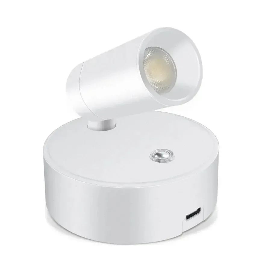 LED Light Magnetic USB Rechargeable Wall Light Spotlight Wireless No Punch Reading Light With Touch Switch Dimmable Bedside Lamp - Image 8