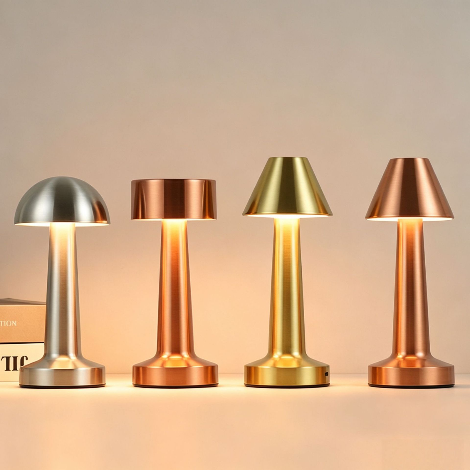 Rechargeable Metal LED Table Lamp, Touch Sensor Portable Ambient Dining Light (B2B Wholesale & Custom OEM/ODM) - ANYAO Lighting