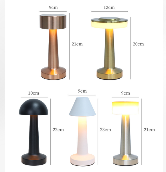 Rechargeable Metal LED Table Lamp, Touch Sensor Portable Ambient Dining Light (B2B Wholesale & Custom OEM/ODM) - ANYAO Lighting