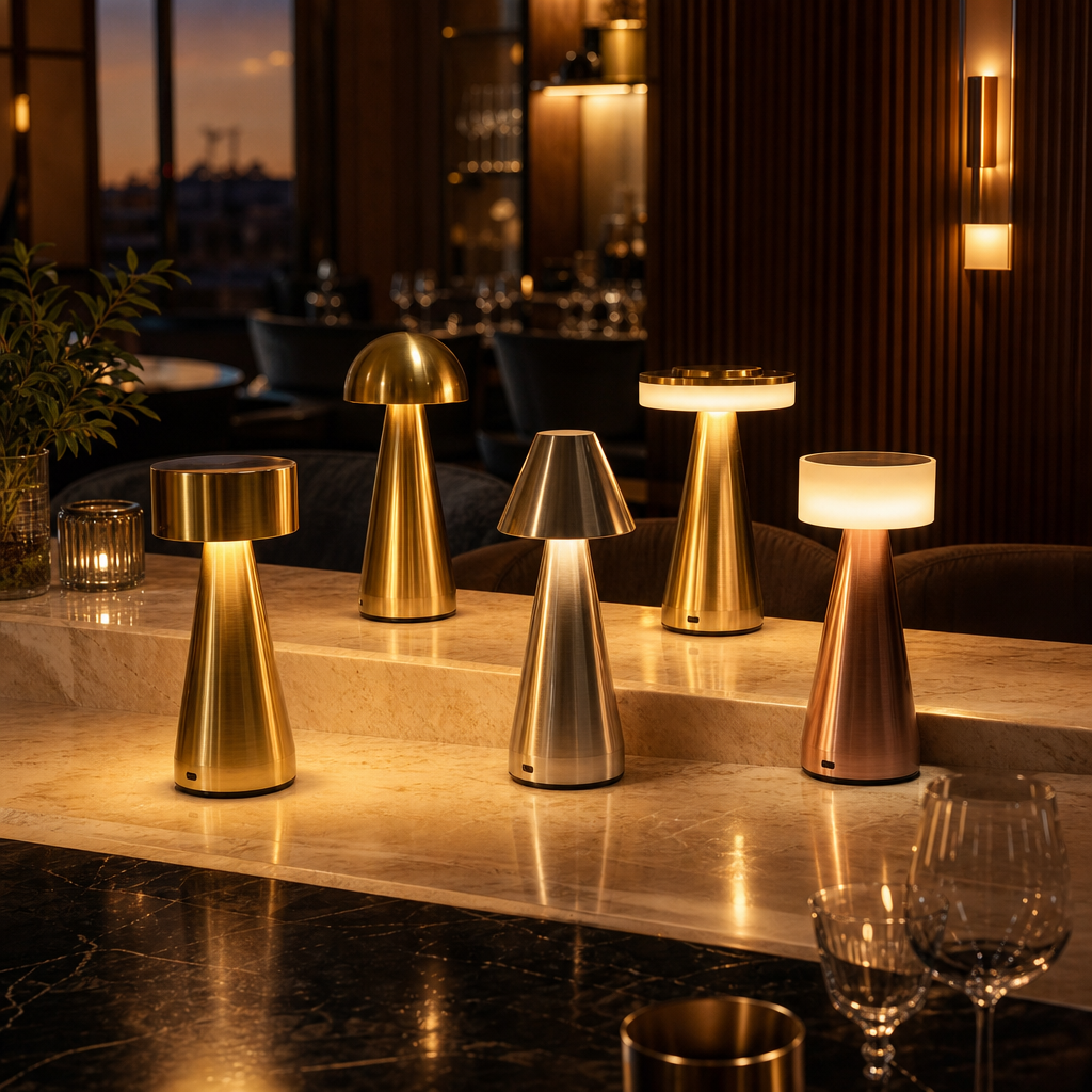 Luxury All-Aluminum Cordless Lamp (5 Metal Head Styles) - Image 2