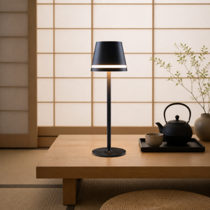 Table Lamp, Battery Operated Lamp - Portable Waterproof Rechargeable Table Lamp w/ 3 Color Temps & Stepless Dimming for Dinner, Desk, Cafe, Outdoor
