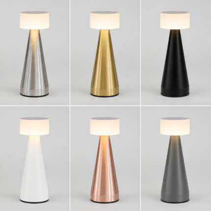 Portable LED Table Lamp, 3-Levels Brightness Metal Desk Lamp,3 Color Touch Control RechargeableLamp, Ideal Bedside Lamp for Nightstand, Bedroom,Living Room